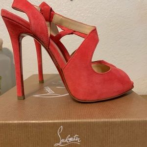 Christian Louboutin Viveka Pink Suede 120 mm Heels